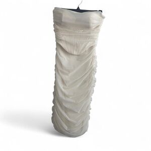 Oh Polly Strapless Cream Dress